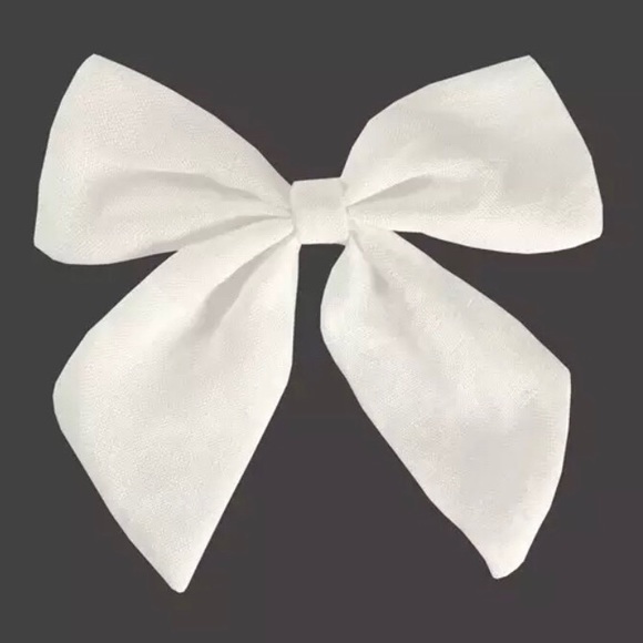 New set of 4 Linen Bows Clips - Picture 7 of 8
